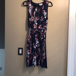 Navy floral dress